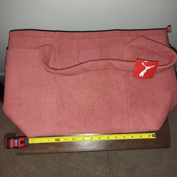 Women Puma Pink Corduroy Summer Tote Bag: New - Picture 4 of 8